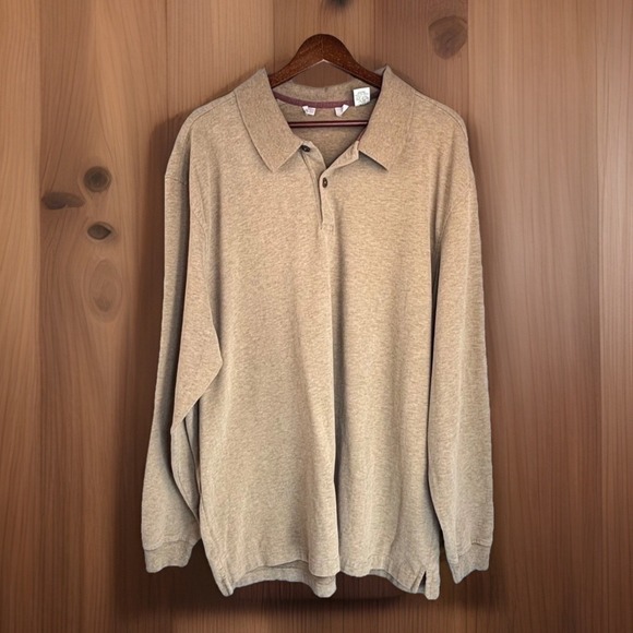Vintage Orvis Rugby Shirt Mens XXL Brown Elbow Patch Cotton - Picture 1 of 12